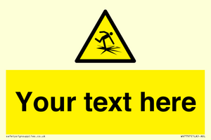 Custom warning thin ice